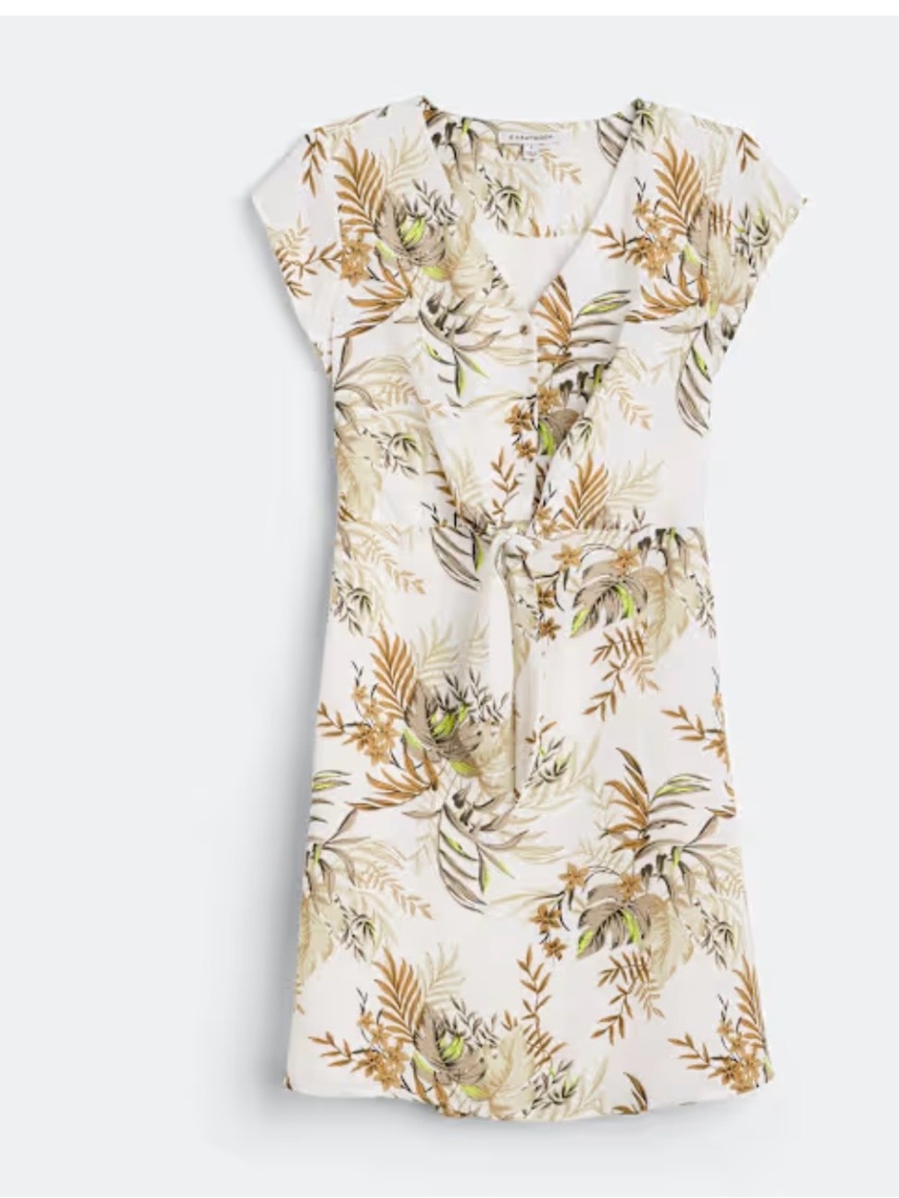 41 Hawthorn Short Sleeved Tie Front A-line Shirt Dress